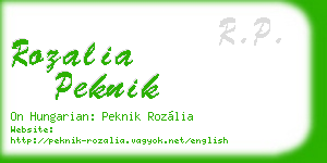 rozalia peknik business card